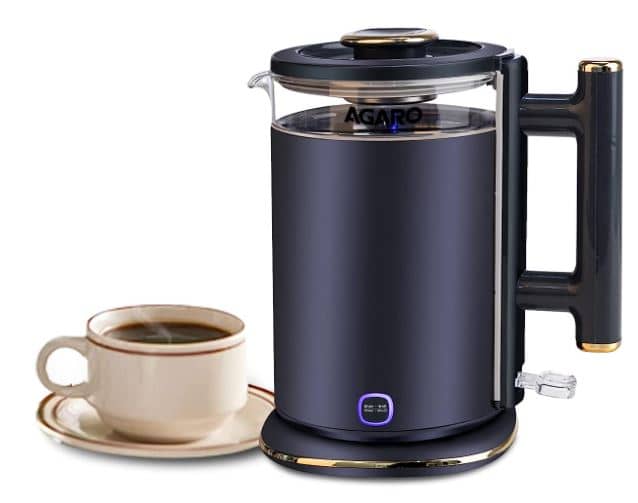 Glass plus stainless steel water kettle